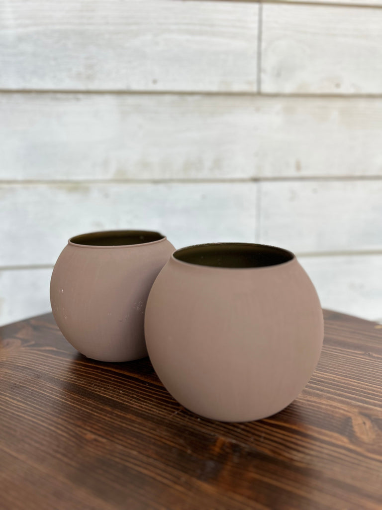 Brown Fishbowl Vases