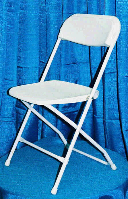 Chair, White Samsonite