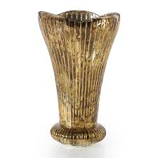 Lavish Vase, Gold, 4.75" X 7.75". 6 Pack, Rental Only.